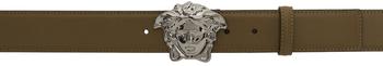 Versace | Green & Silver 'La Medusa' Belt商品图片,独家减免邮费