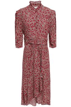 product Chelsea wrap-effect floral-print crepe dress image