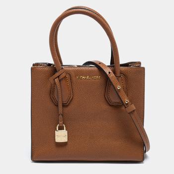 michael kors mercer托特包, [二手商品] Michael Kors | MICHAEL Michael Kors Brown Leather Mini Mercer Tote商品图片 9折