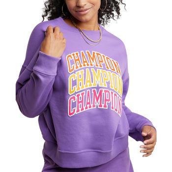 CHAMPION | Women's Powerblend Fleece Logo Crewneck Sweatshirt商品图片,5折