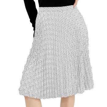 Burberry | Ladies TB Monogram Pleated High-waist Skirt商品图片,6.9折