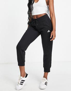 Adidas | adidas Essentials cuffed joggers in black商品图片,额外9.5折, 额外九五折