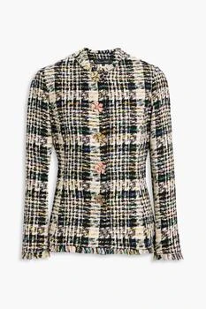 推荐Embellished metallic bouclé-tweed jacket商品