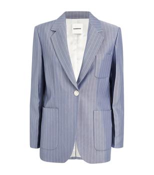 sandro外套是什么牌子, Sandro | Pinstripe Single-Breasted Blazer商品图片 6折