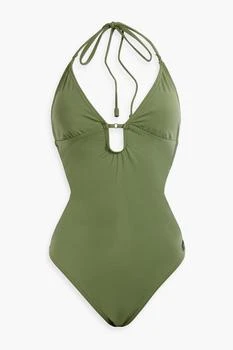 Zimmermann | Cutout halterneck swimsuit,商家THE OUTNET US,价格¥669