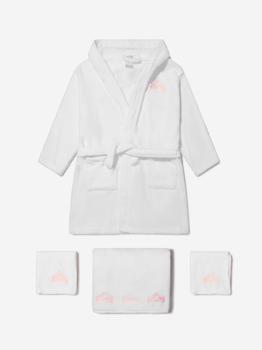 商品Cotton and Company | Baby Girls Organic Cotton Crown Muslin Bathrobe And Towel Set,商家Childsplay Clothing,价格¥1023图片