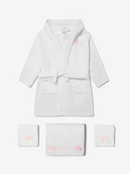 Cotton and Company | Baby Girls Organic Cotton Crown Muslin Bathrobe And Towel Set,商家Childsplay Clothing,价格¥772