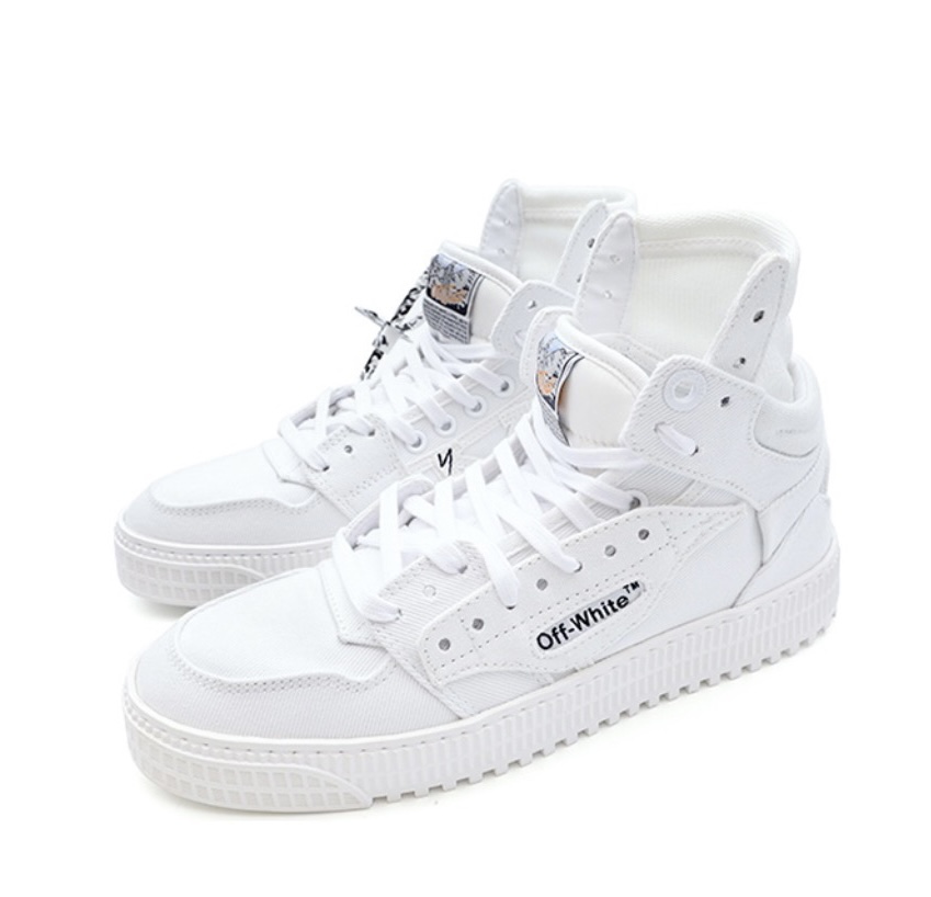 Off-White | 男士高帮休闲板鞋 白色  OMIA065R21FAB001-0101商品图片,