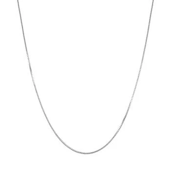 Macy's | Fine Box Link 18" Chain Necklace in 14k White Gold,商家Macy's,价格¥3585