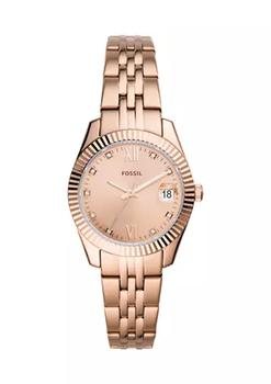 Fossil | Scarlette Mini Three-Hand Date Rose Gold-Tone Stainless Steel Watch商品图片,