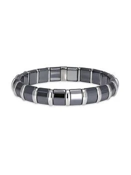 Jacob & Co. | Stainless Steel & Hematite Stretch Bracelet/7.1",商家Saks Fifth Avenue,价格¥8870
