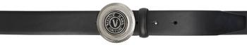 Versace | Black V-Emblem Belt商品图片 独家减免邮费