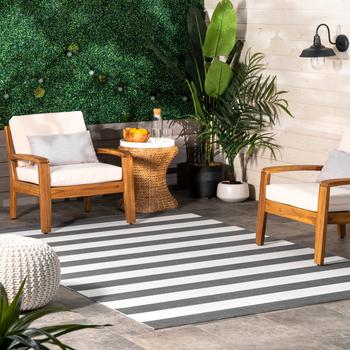 nuLOOM, nuLOOM | nuLOOM Christa Striped Indoor/Outdoor Area Rug商品图片 2.9折起