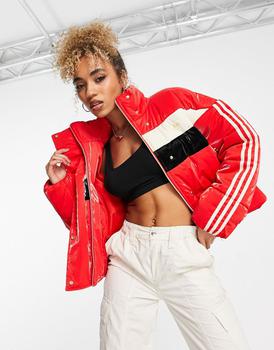Adidas | adidas Originals 'ski chic' puffer jacket in red商品图片,8折×额外9.5折, 额外九五折