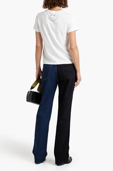 推荐Le Jane two-tone high-rise straight-leg jeans商品