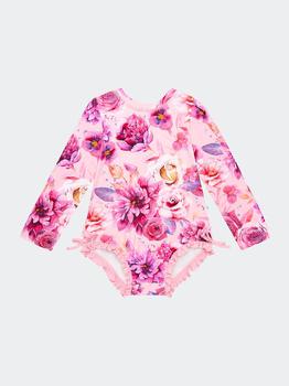 商品Amira Long Sleeve Ruffled Rash Guard Swimsuit,商家Verishop,价格¥402图片