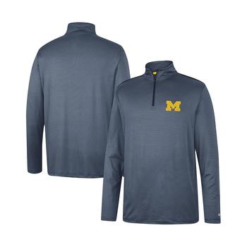 Colosseum | Men's Navy Michigan Wolverines Logo Quarter-Zip Windshirt商品图片,