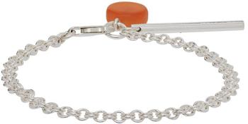 推荐SSENSE Exclusive Silver & Orange Catherine Bracelet商品