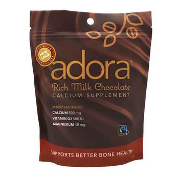 商品Adora Rich Milk Chocolate Calcium Supplement 500mg, 30 Ea图片