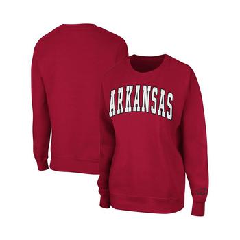 推荐Women's Cardinal Arkansas Razorbacks Campanile Pullover Sweatshirt商品