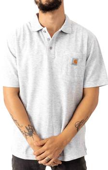 卡哈特, Carhartt | (K570) Contractor's Work Pocket Polo - Heather Grey商品图片 