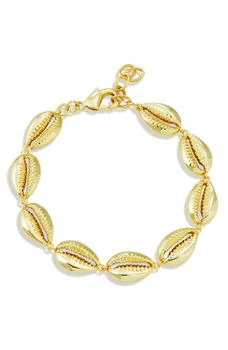 Savvy Cie Jewels | 18K Gold Plate Cowrie Shell Bracelet,商家Nordstrom Rack,价格¥228