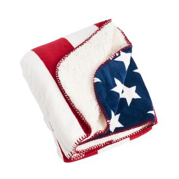 商品Saro Lifestyle | US Flag Design Sherpa Throw,商家Macy's,价格¥1137图片