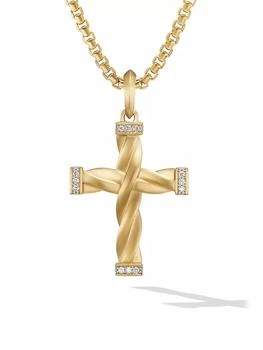 David Yurman | DY Helios™ Cross Pendant in 18K Yellow Gold, 48MM,商家Saks Fifth Avenue,价格¥21754