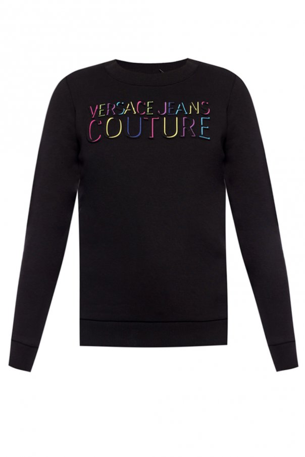 美国范思哲卫衣, Versace | VERSACE JEANS 女士黑色棉质圆领卫衣 B6HUB799-30296-899商品图片 满$100享9.5折, 满折