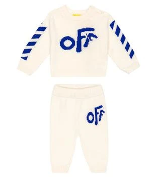 Off-White | 婴幼儿 — Logo羊毛毛衣与裤装套装 6折