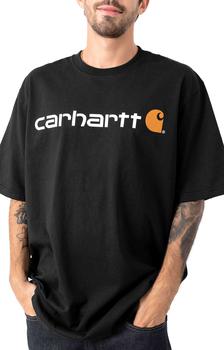 美国卡哈特, Carhartt | (K195) Signature Logo S/S T-Shirt - Black商品图片 
