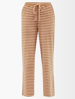 推荐Elka striped cotton-blend towelling track pants商品