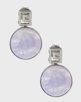 商品David C.A. Lin | Translucent Lavender Jade Bezel Drop Earrings,商家Neiman Marcus,价格¥43645图片