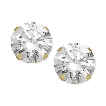 Macy's | Cubic Zirconia Round Stud Earrings in 14k Gold or 14k White Gold,商家Macy's,价格¥524