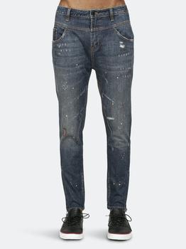 商品Konus Men's Side Zip Paint Splatter Jeans Darker Denim (Blue),商家Verishop,价格¥132图片
