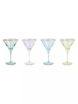 Vietri | Rainbow 4-Piece Assorted Martini Glass Set,商家Saks Fifth Avenue,价格¥448
