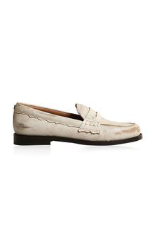 推荐Golden Goose - Women's Jerry Leather Slippers - White - IT 35 - Moda Operandi商品