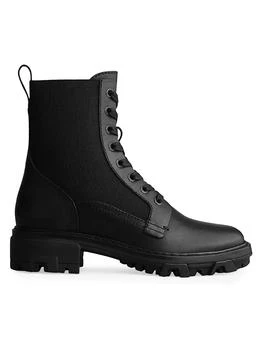 推荐Shiloh Leather Lug-Sole Combat Boots商品