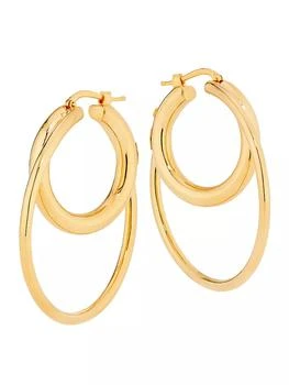 Roberto Coin | 18K Yellow Gold Medium Double Hoop Earrings,商家Saks Fifth Avenue,价格¥16878
