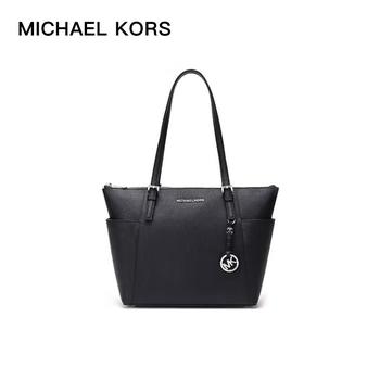 推荐MICHAEL KORS 迈克 科尔斯 MK女包 CYNTHIA系列黑色牛皮时尚女士中号手拎单肩包 30F7GCYS2L BLACK商品