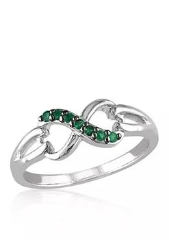 Belk & Co. | Co. Emerald Infinity Ring In Sterling Silver,商家Belk,价格¥664