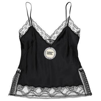 加拿大小黑瓶, Burberry | Black Satin And Lace Camisole With Bottle Cap Detail商品图片 6.9折