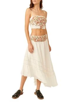 Free People | Augusta Floral Appliqué Crop Top & Asymmetric Skirt Set,商家Nordstrom Rack,价格¥398