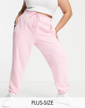 adidas plus, Adidas | addias Originals Plus 'Logomania' triple logo joggers in pink商品图片 4.4折