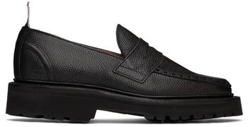 thom browne鞋低帮鞋, Thom Browne | 黑色 Commando Sole Penny 乐福鞋商品图片 