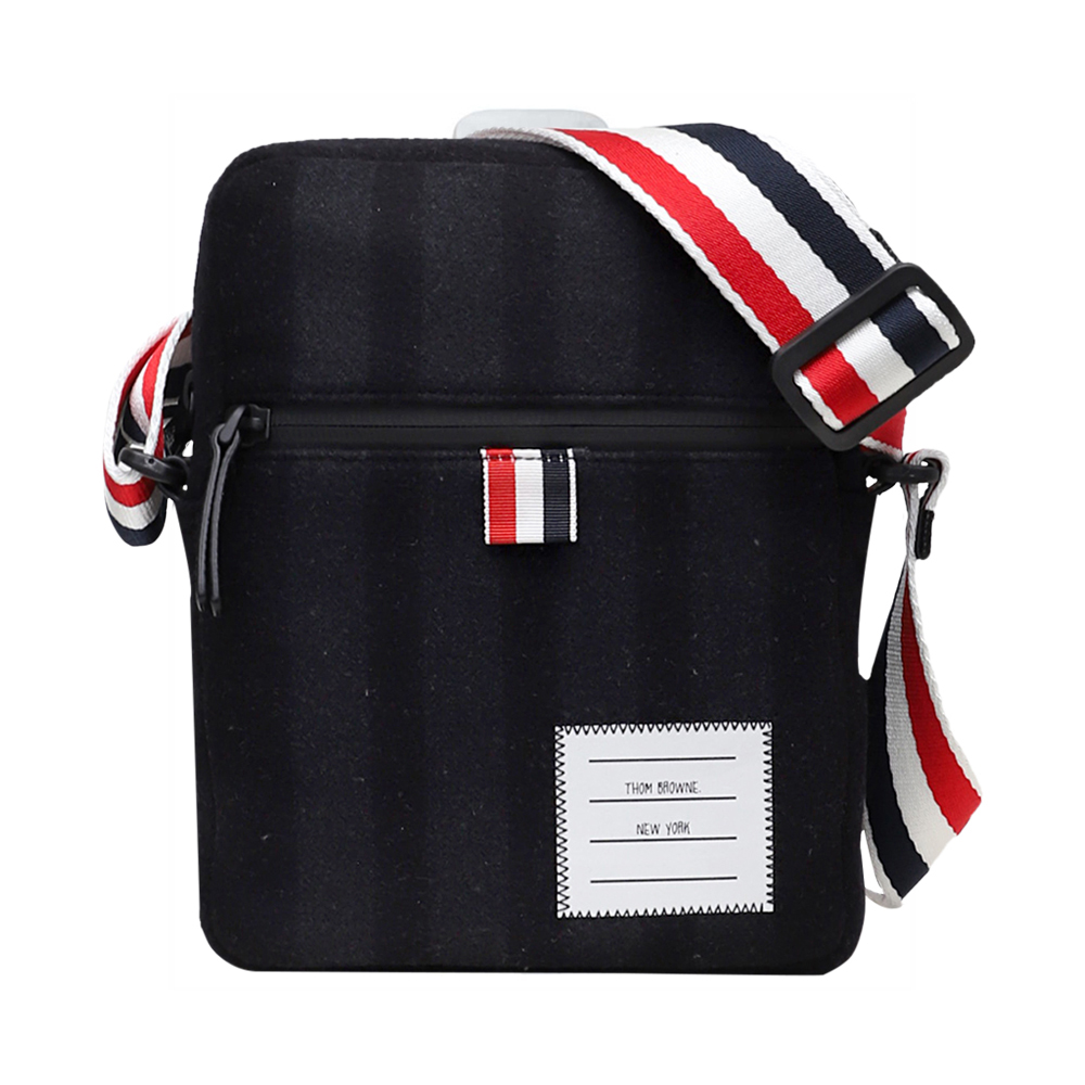 thom browne代购, Thom Browne | THOM BROWNE 男士黑色双面4杠条纹背带相机包 MAG284A-07553-001商品图片 独家减免邮费