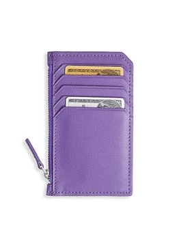 ROYCE New York | Zip Leather Card Wallet,商家Saks Fifth Avenue,价格¥746