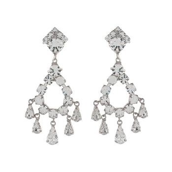 推荐1980s vintage crystal drop earrings商品