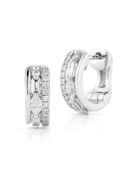 the row帆布鞋, Dana Rebecca | White Gold Alexa Jordyn Triple Row Huggies商品图片 满$250减$20, 满减