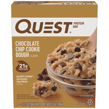 商品Quest Nutrition | Chocolate Chip Cookie Dough Protein Bars,商家Walgreens,价格¥74图片